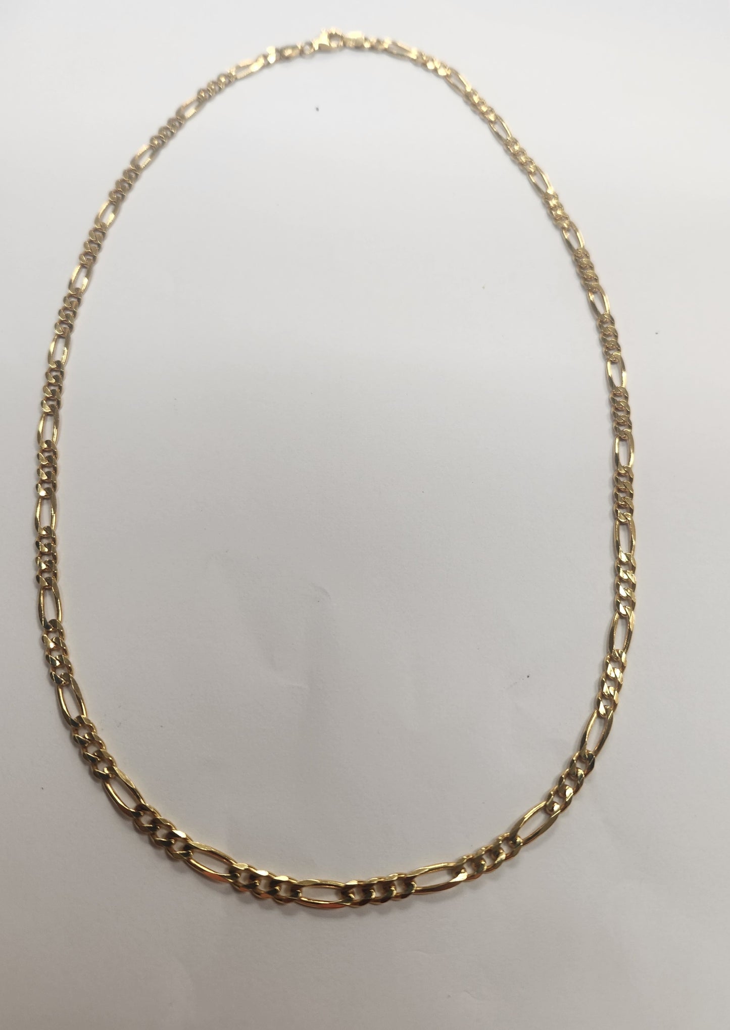 4.5mm Figaro Link Necklace - 18K Yellow Gold over Solid Sterling Silver (925)