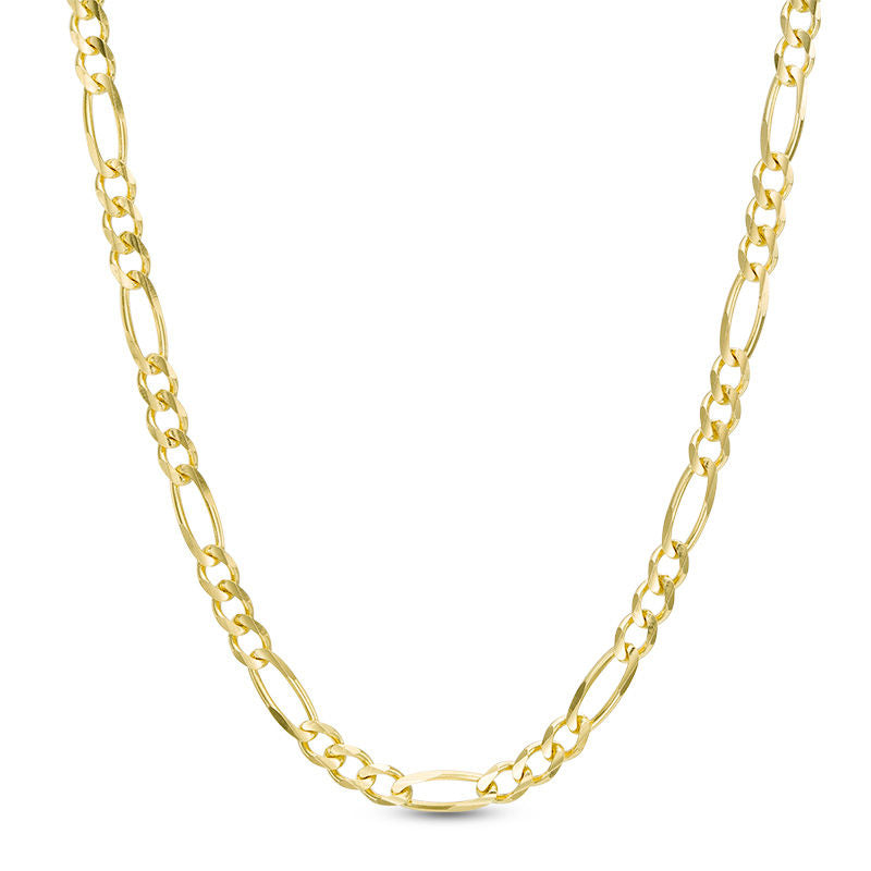 4.5mm Figaro Link Chain - 18K Yellow Gold over Solid Sterling Silver (925)