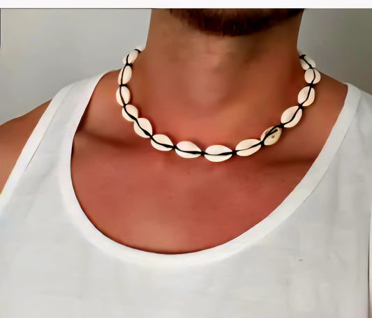 Ocean Style Braided Shell Necklace and Bracelet Set - Adjustable length