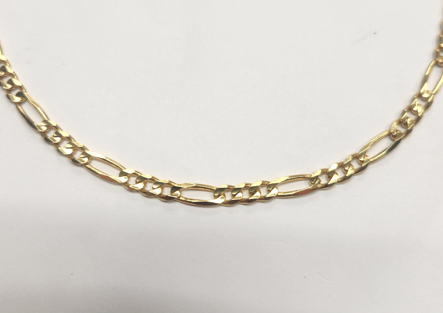 4.5mm Figaro Link Necklace - 18K Yellow Gold over Solid Sterling Silver (925)