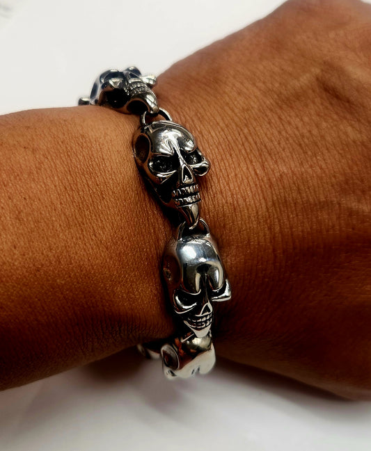 Stainless Steel Skull Bracelet