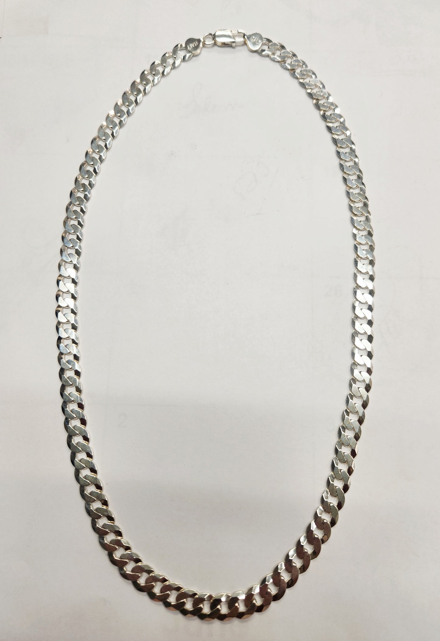 7.5mm Solid Curb (Cuban) Link Necklace - Italian Sterling Silver (925)