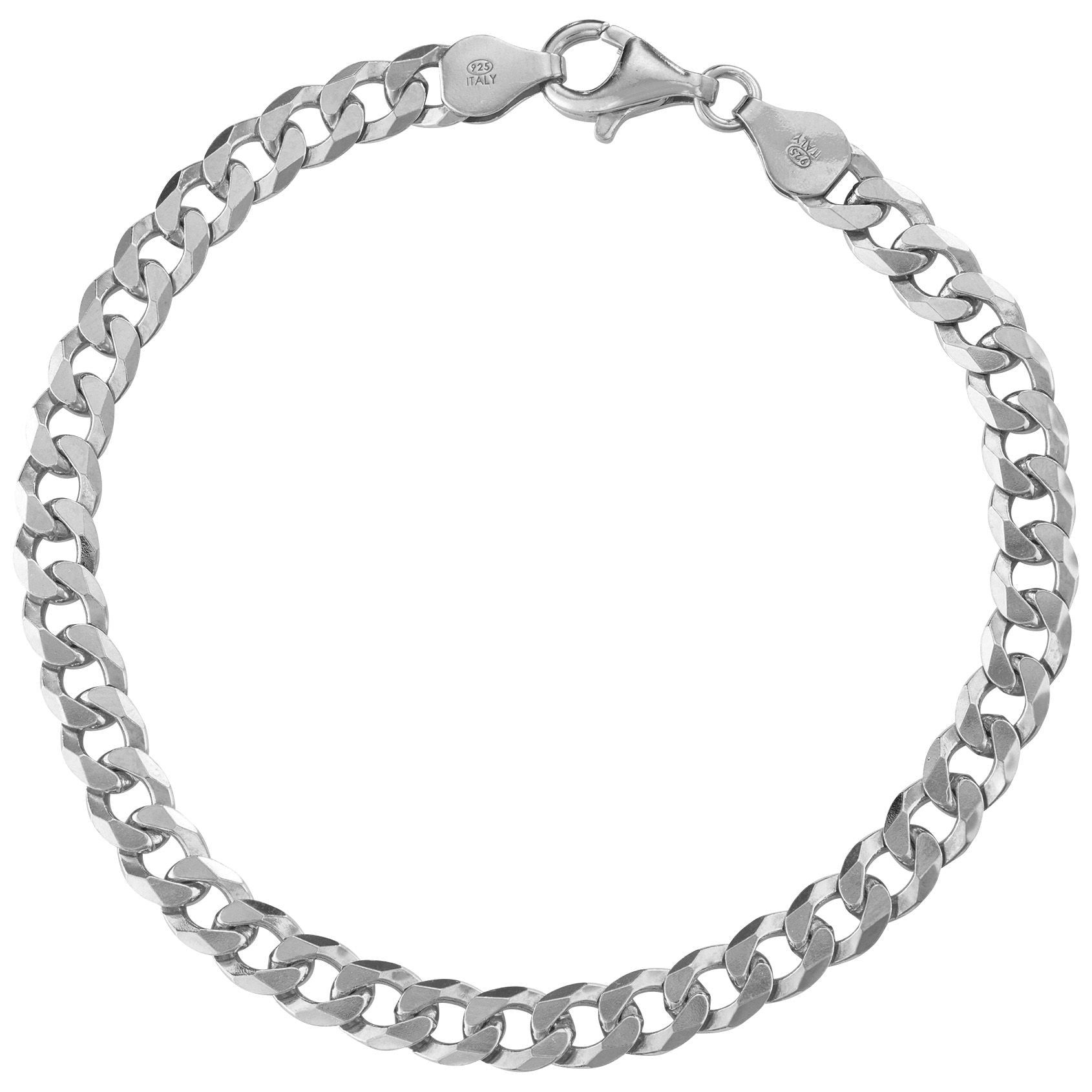Real 925 Sterling Silver Custom Ferragamo Mariner Link Bracelet 7.5mm 7-9
