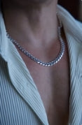 7.5mm Solid Curb (Cuban) Link Necklace - Italian Sterling Silver (925)